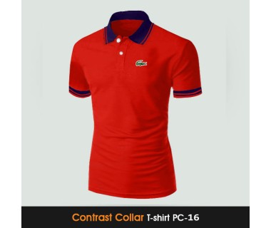 Contrast Collar T-shirt PC-16